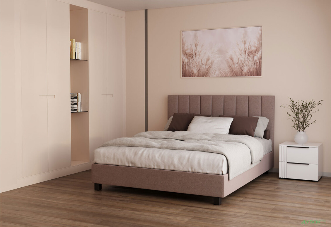 Ліжко VND Віола з підйомним механізмом 160х200 см, Зеніт 48 (беж), ніжки венге - Зображення 2 Зображення 2 - Ліжко VND Віола з підйомним механізмом 160х200 см, Зеніт 48 (беж), ніжки венге