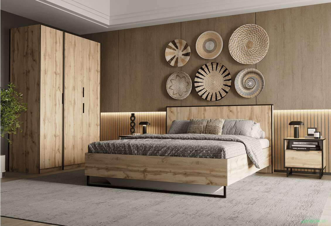 Ліжко Moreli Forte / Форте 160х200 см з вкладом, аппалачі - Зображення 2 Зображення 2 - Ліжко Moreli Forte / Форте 160х200 см з вкладом, аппалачі