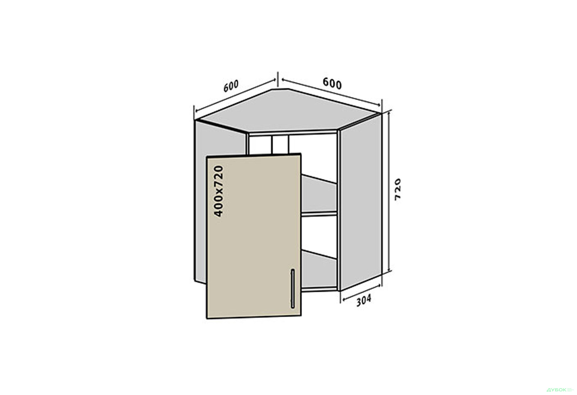 В14 Тумба кутова 1Д Прайм Люкс / Prime Luxe VIP-master - Зображення 1 Зображення 1 - В14 Тумба кутова 1Д Прайм Люкс / Prime Luxe VIP-master