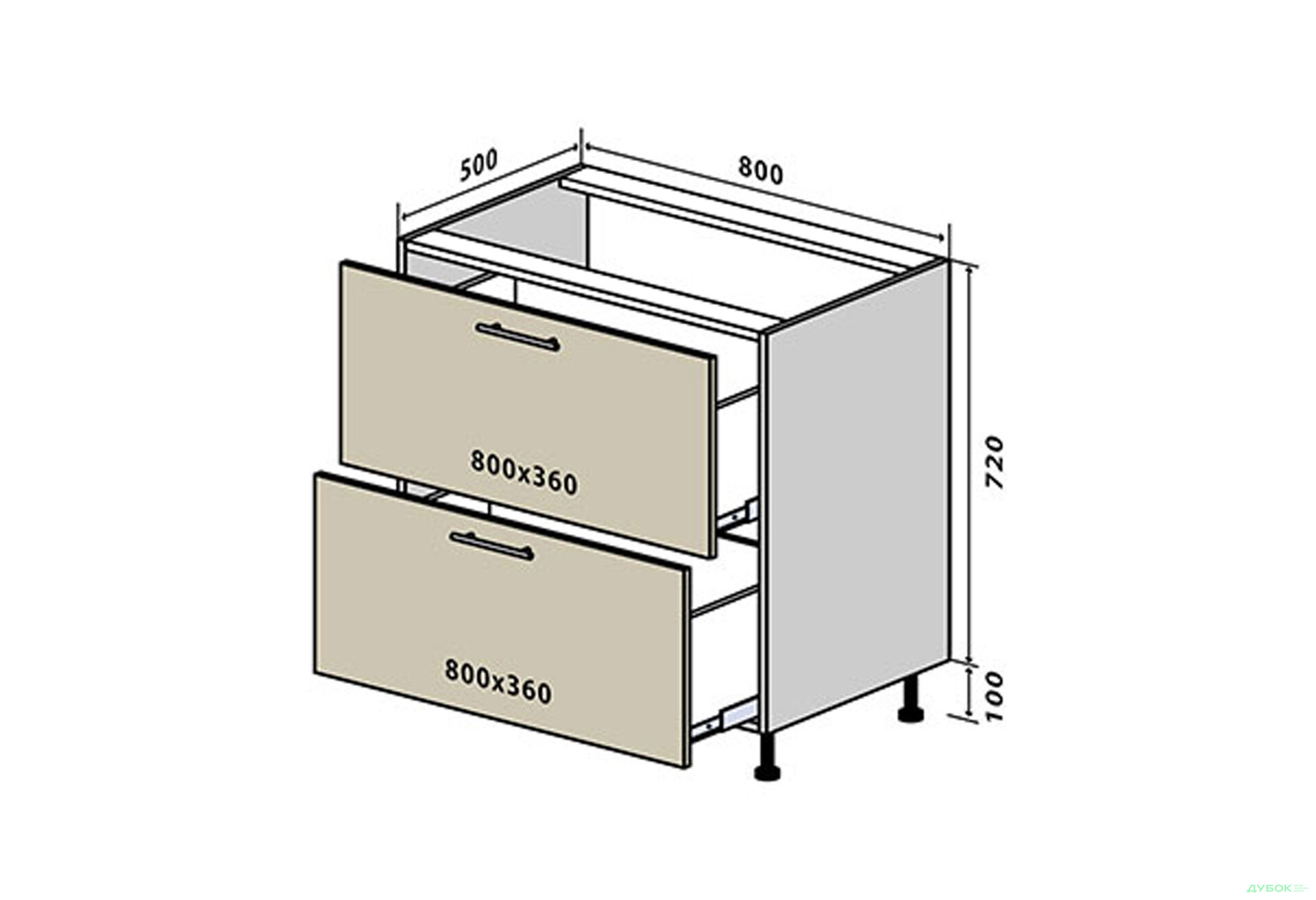 Н11 Тумба 2Ш 80 Прайм Люкс / Prime Luxe VIP-master - Зображення 1 Зображення 1 - Н11 Тумба 2Ш 80 Прайм Люкс / Prime Luxe VIP-master