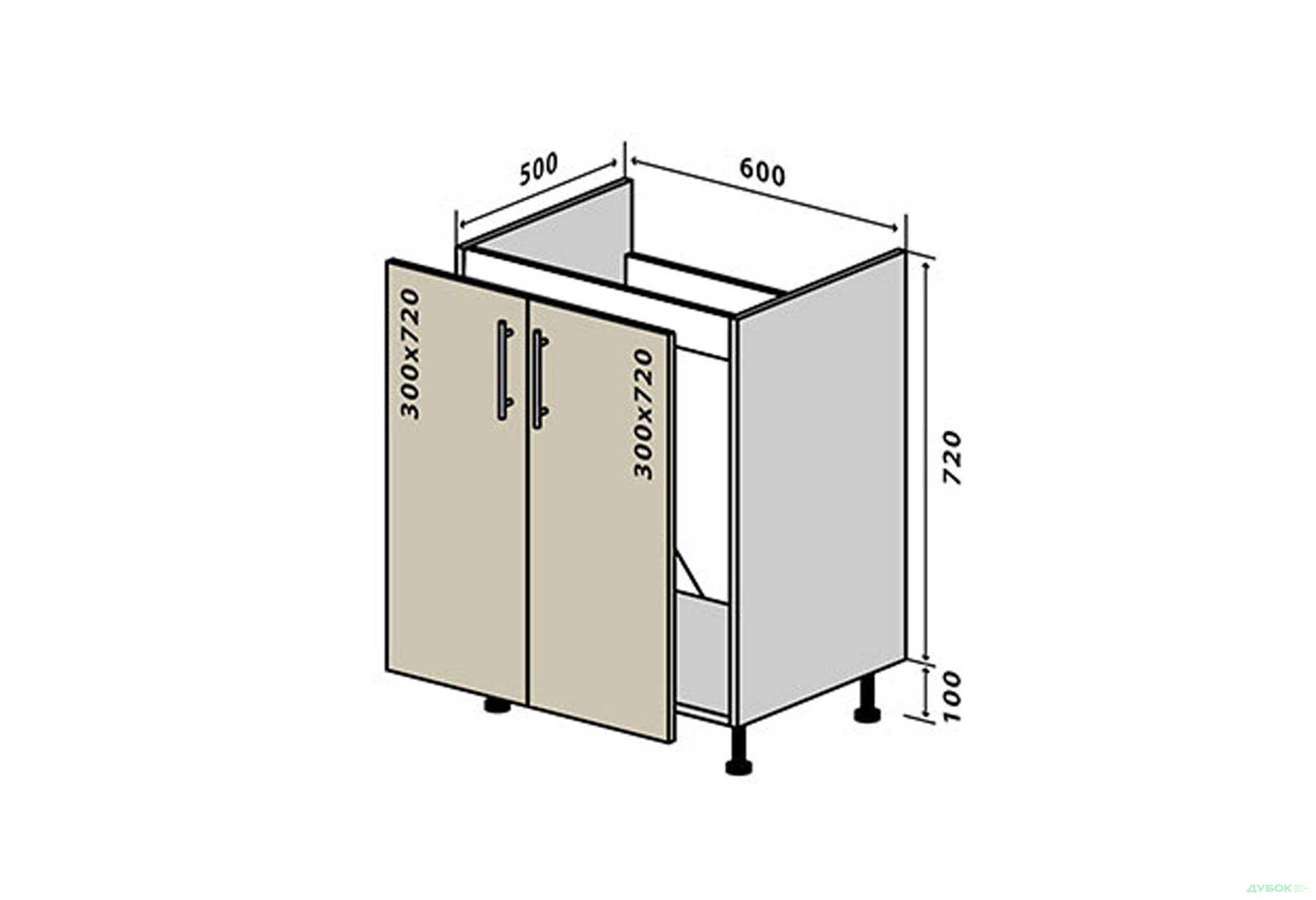 Н13 Тумба мойка 2Д 60 Прайм Люкс / Prime Luxe Вип-Мастер - Изображение 1 Изображение 1 - Н13 Тумба мойка 2Д 60 Прайм Люкс / Prime Luxe Вип-Мастер