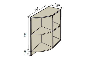 Н37R Полиці кутові Прайм Люкс / Prime Luxe VIP-master