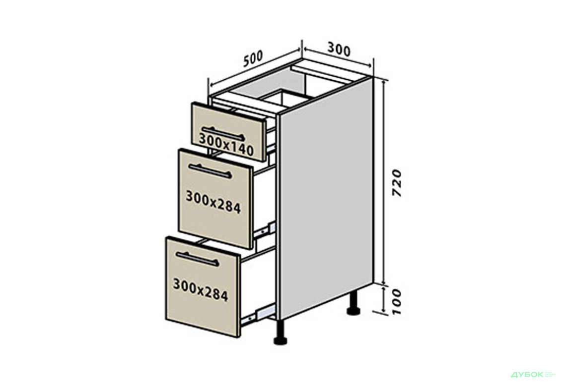 Н8 Тумба 3Ш 30 Прайм Люкс / Prime Luxe VIP-master - Зображення 1 Зображення 1 - Н8 Тумба 3Ш 30 Прайм Люкс / Prime Luxe VIP-master