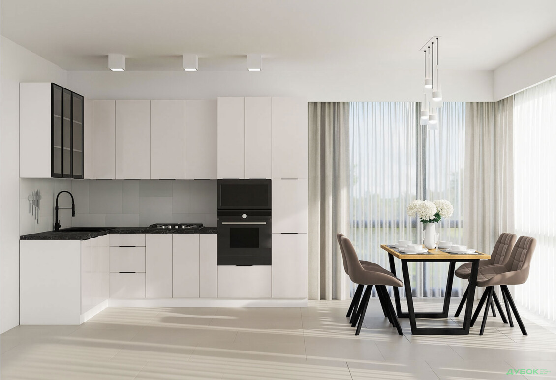 Кутова кухня Діплос / Diplos Blum 1.6х2.8 MebelStar, аляска біла / білий agt - Зображення 1 Зображення 1 - Кутова кухня Діплос / Diplos Blum 1.6х2.8 MebelStar, аляска біла / білий agt