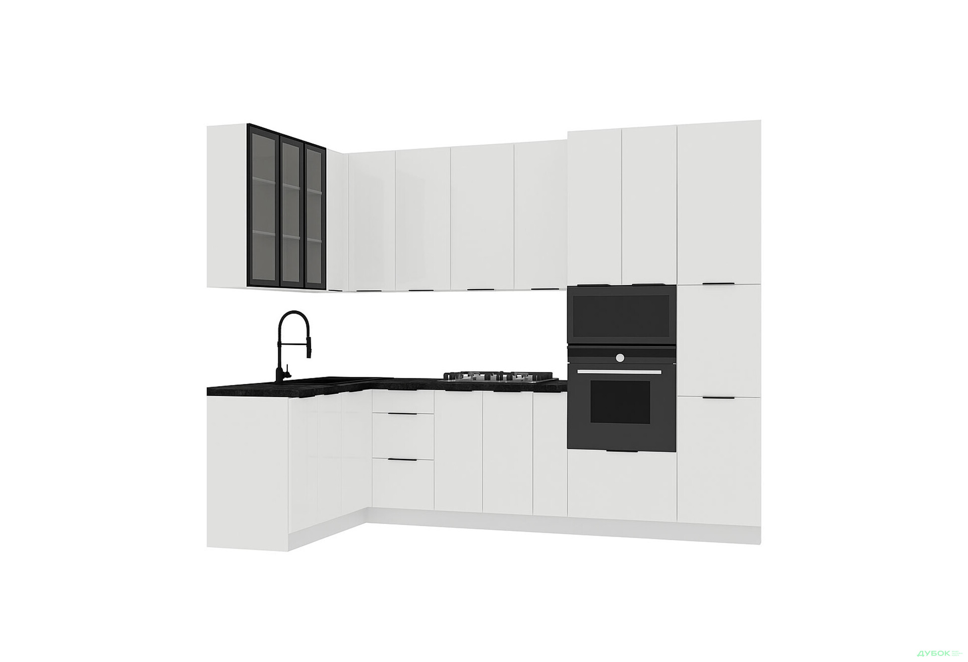 Кутова кухня Діплос / Diplos Blum 1.6х2.8 MebelStar, аляска біла / білий agt - Зображення 2 Зображення 2 - Кутова кухня Діплос / Diplos Blum 1.6х2.8 MebelStar, аляска біла / білий agt
