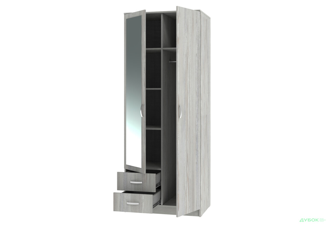 Шкаф Киевский стандарт М-стиль 2Д2Ш левая 2-дверный с зеркалом 80 см сосна натти - Изображение 3 Изображение 3 - Шкаф Киевский стандарт М-стиль 2Д2Ш левая 2-дверный с зеркалом 80 см сосна натти