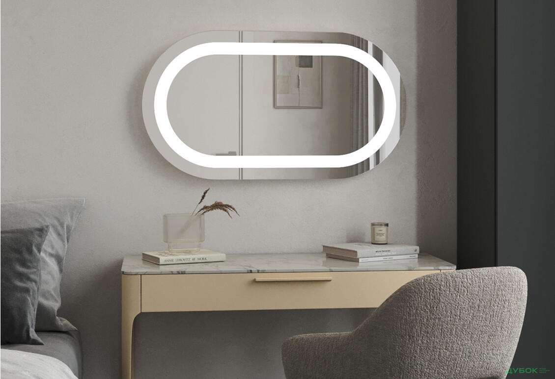 Зображення 5 - Дзеркало Лідс 800х500 кнопка Moreli