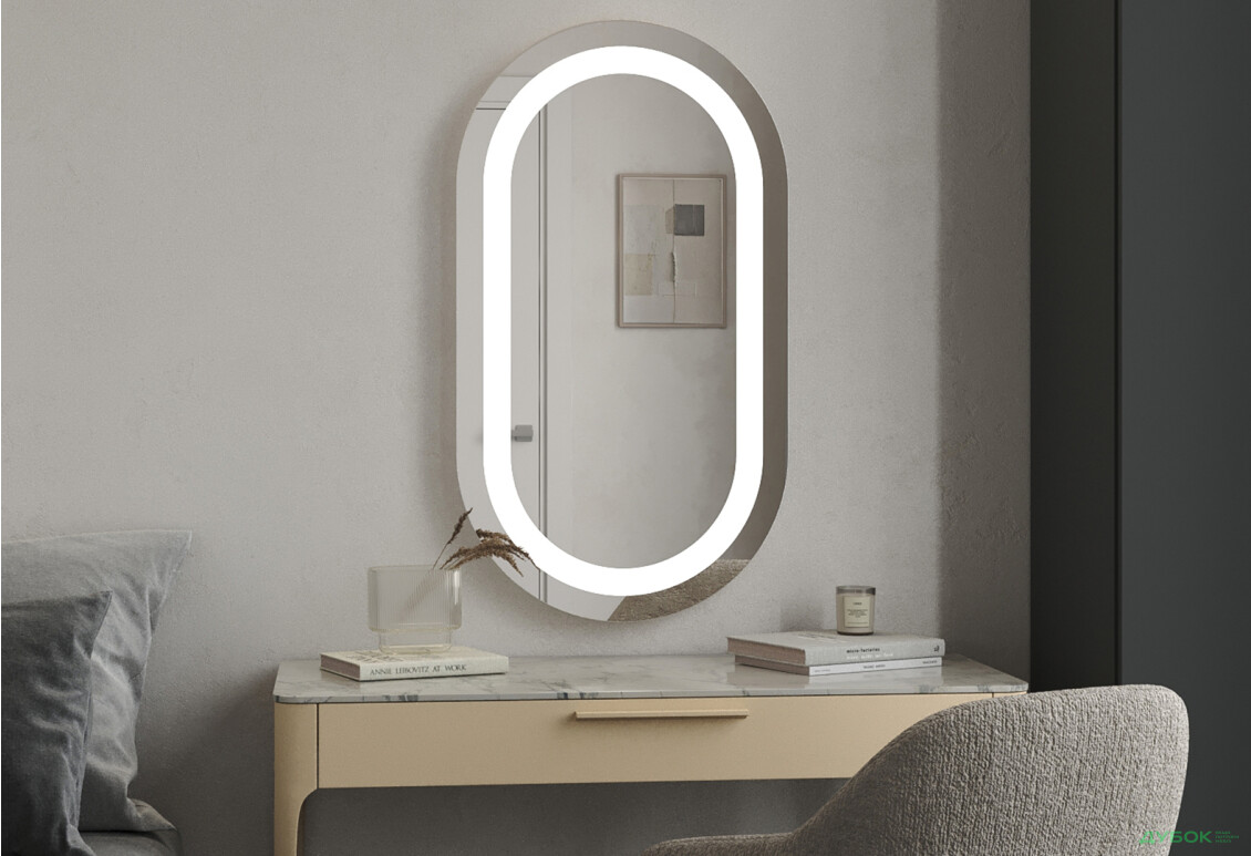 Дзеркало Лідс 800х500 кнопка Moreli