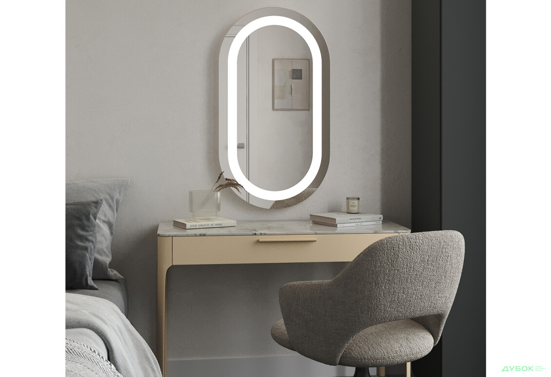 Зображення 2 - Дзеркало Лідс 800х500 кнопка Moreli