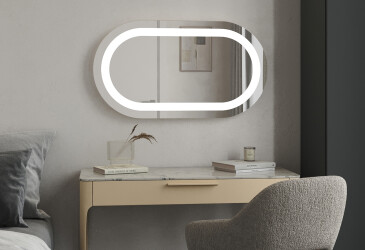 Зеркало Лидс 900х600 кнопка Moreli