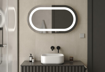 Зеркало Лидс 1200х600 кнопка Moreli