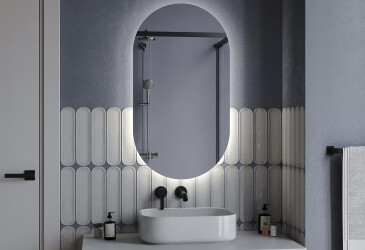 Зеркало Лиль 1000х600 кнопка Moreli