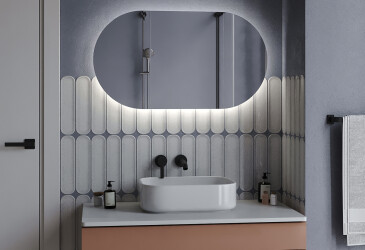 Зеркало Лиль 1200х600 кнопка Moreli