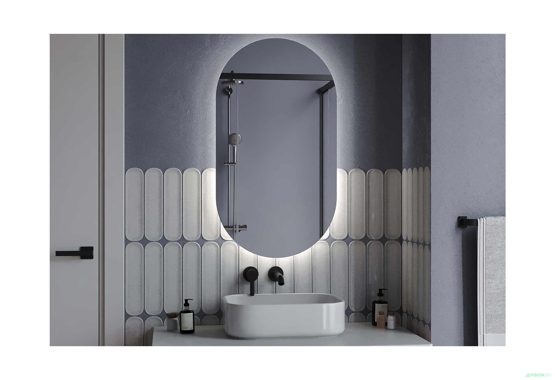 Зображення 5 - Дзеркало Ліль 1500х700 кнопка Moreli