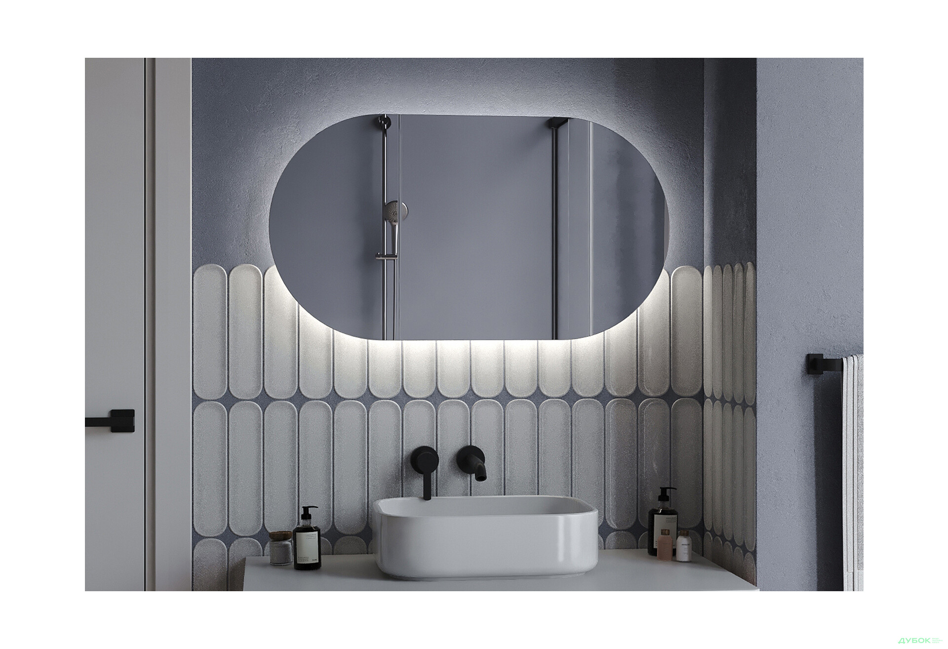 Зображення 7 - Дзеркало Ліль 1500х700 кнопка Moreli