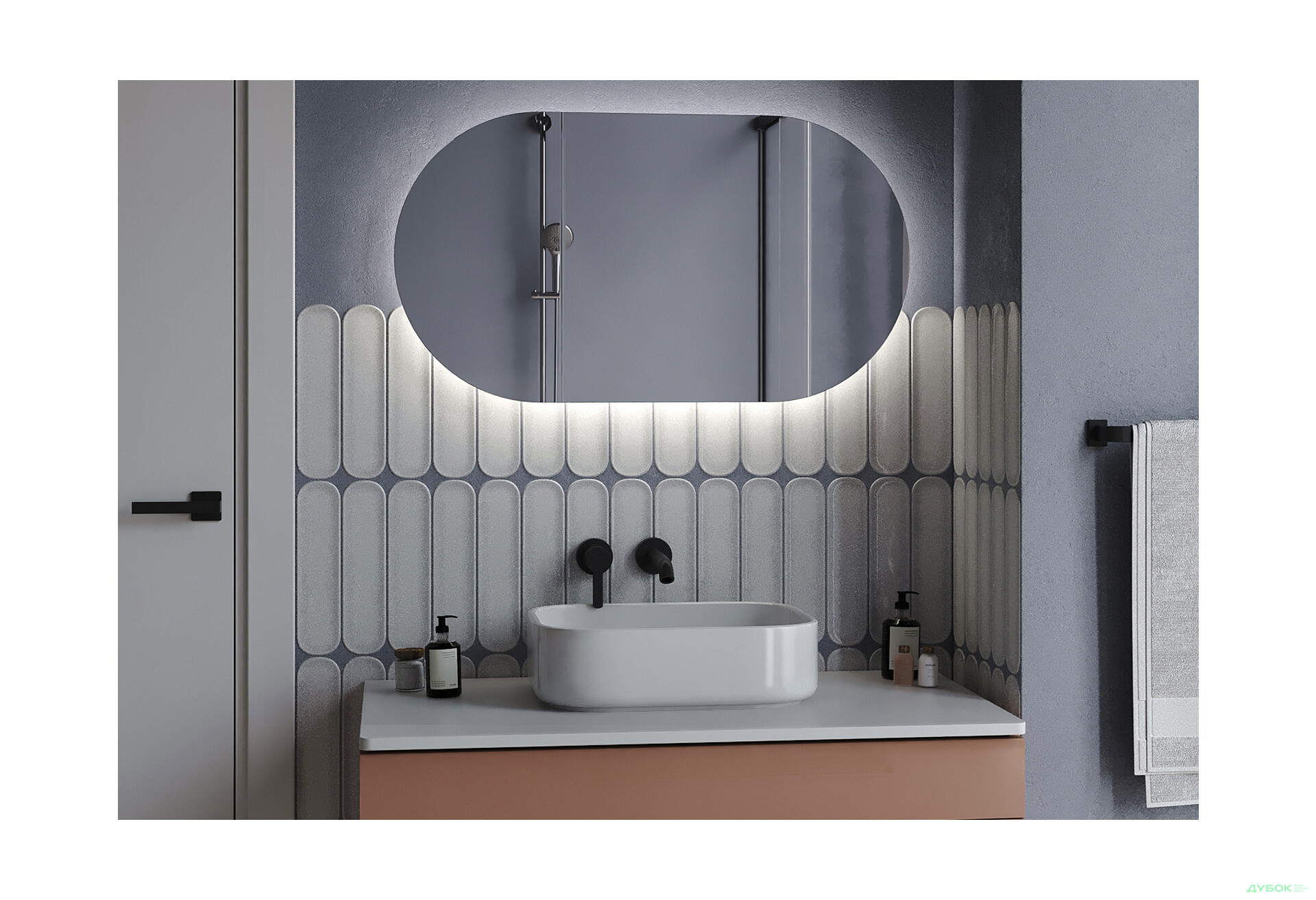 Зображення 6 - Дзеркало Ліль 1500х700 кнопка Moreli