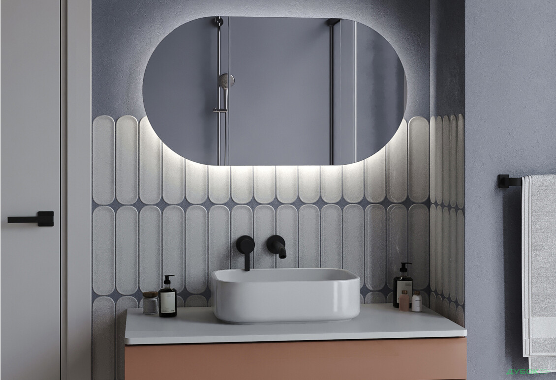 Зображення 6 - Дзеркало Ліль 1500х700 кнопка Moreli