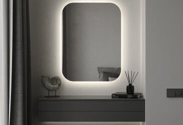 Зеркало Мадрид 700х500 кнопка Moreli