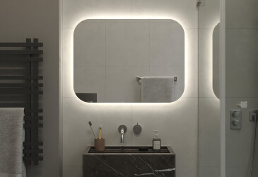 Зеркало Мадрид 800х600 кнопка Moreli