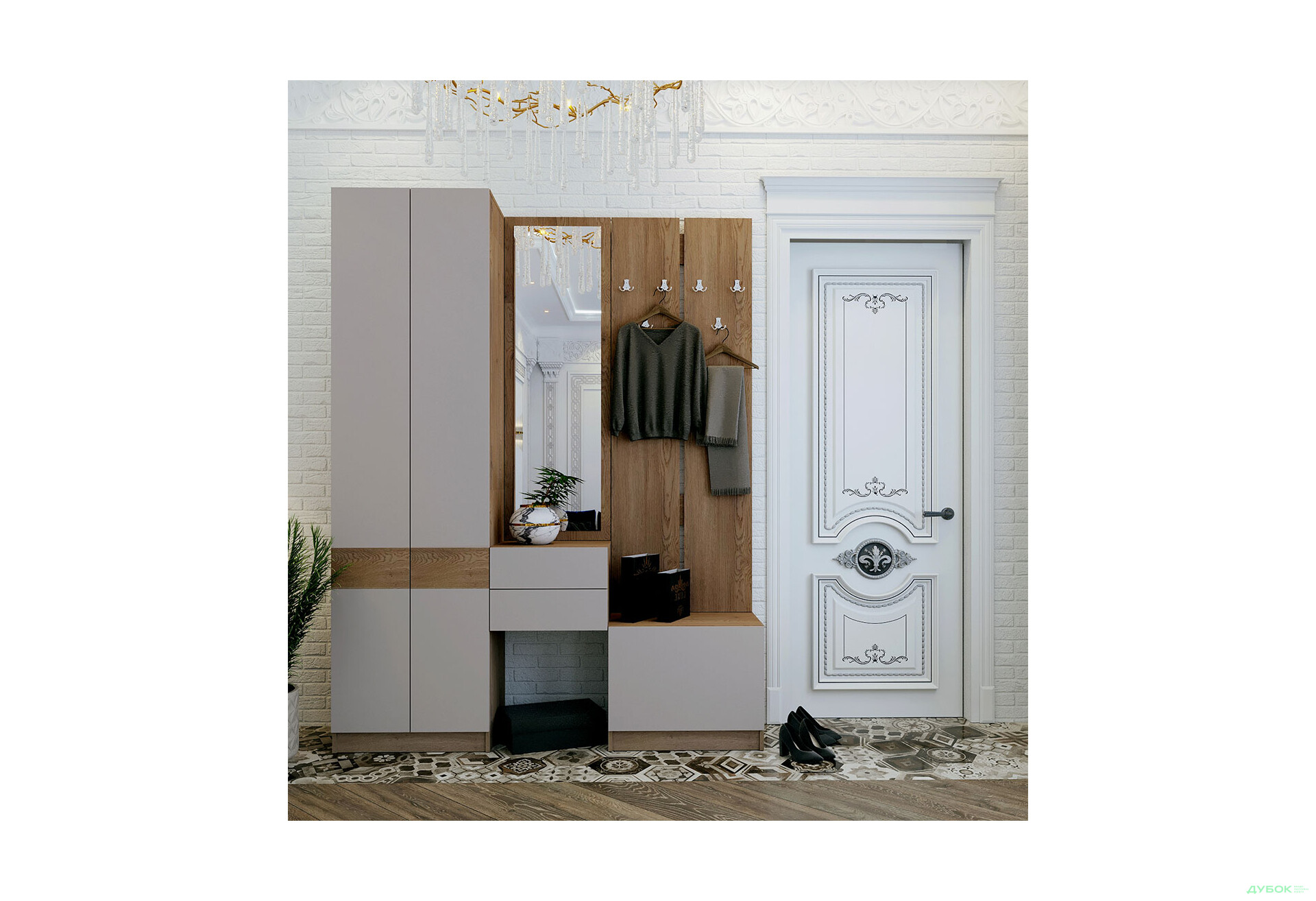 Зображення 1 - Передпокій Сола Doros 165 см, канноло / кашемір