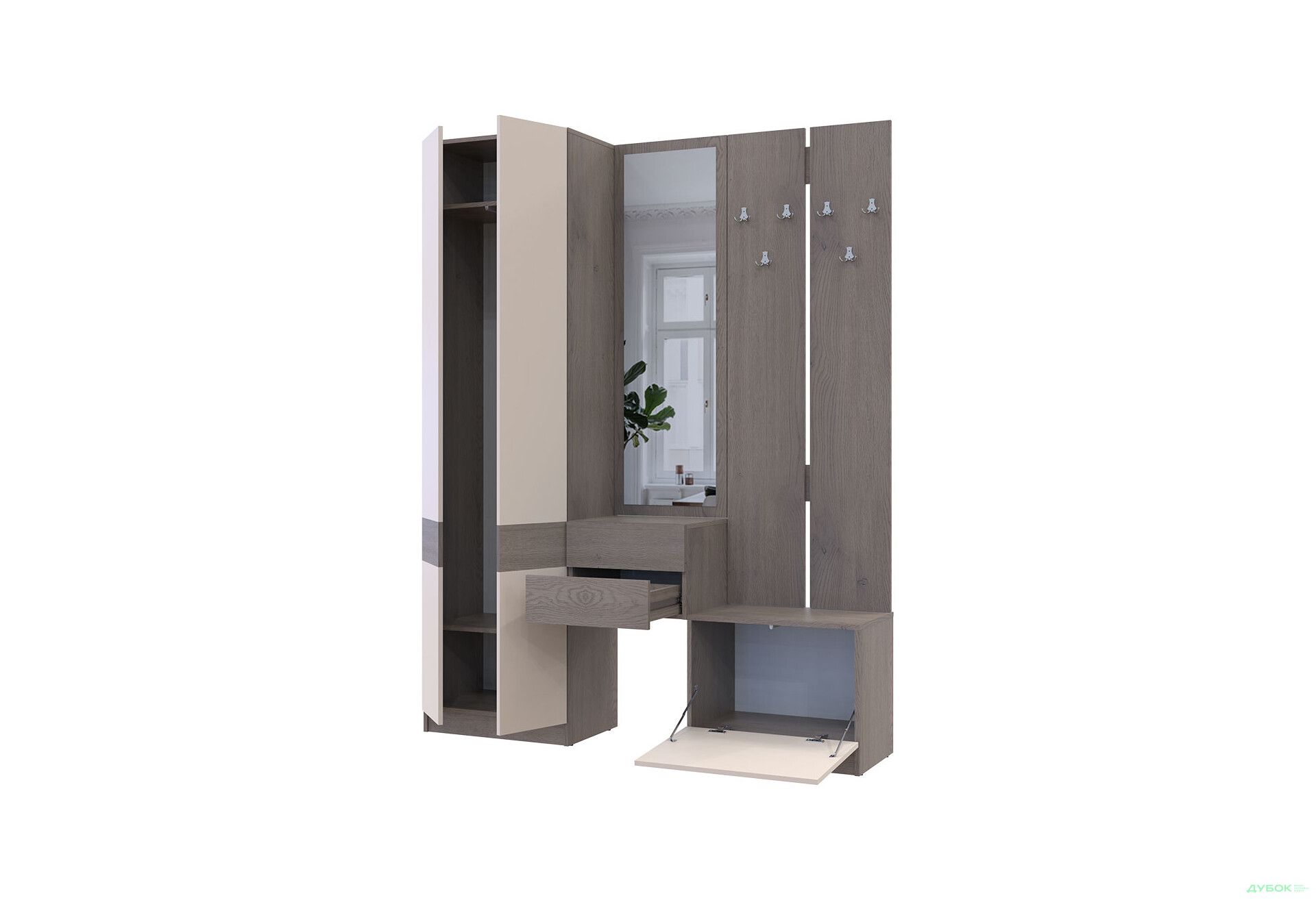 Зображення 5 - Передпокій Сола Doros 165 см, канноло / кашемір