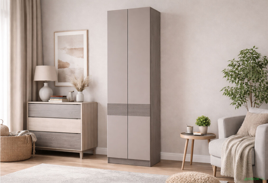 Зображення 2 - Шафа Doros Сола 2-дверна 60 см канноло / кашемір