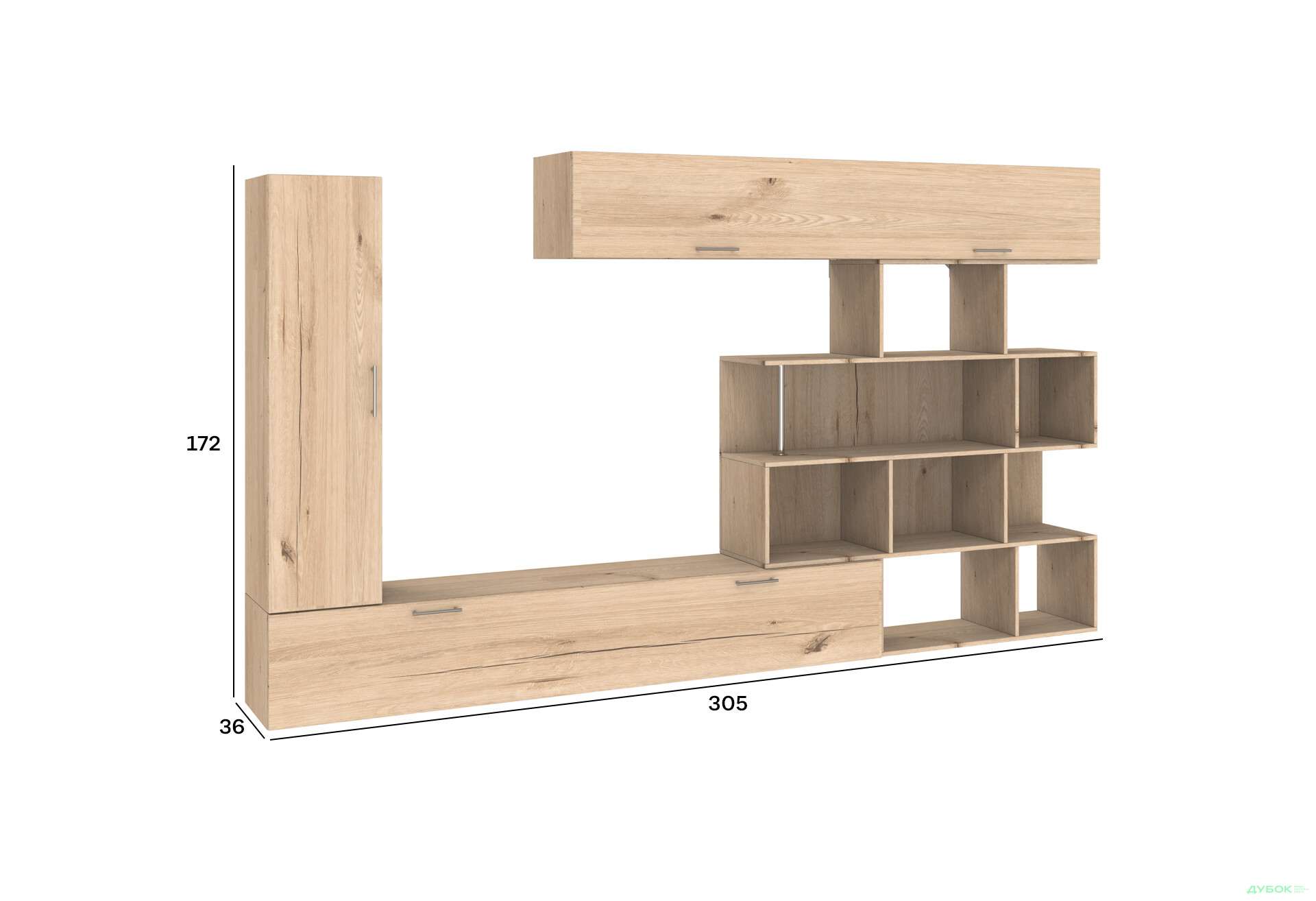 Зображення 4 - Стінка Київський стандарт Галатея Д 305 см дуб рая