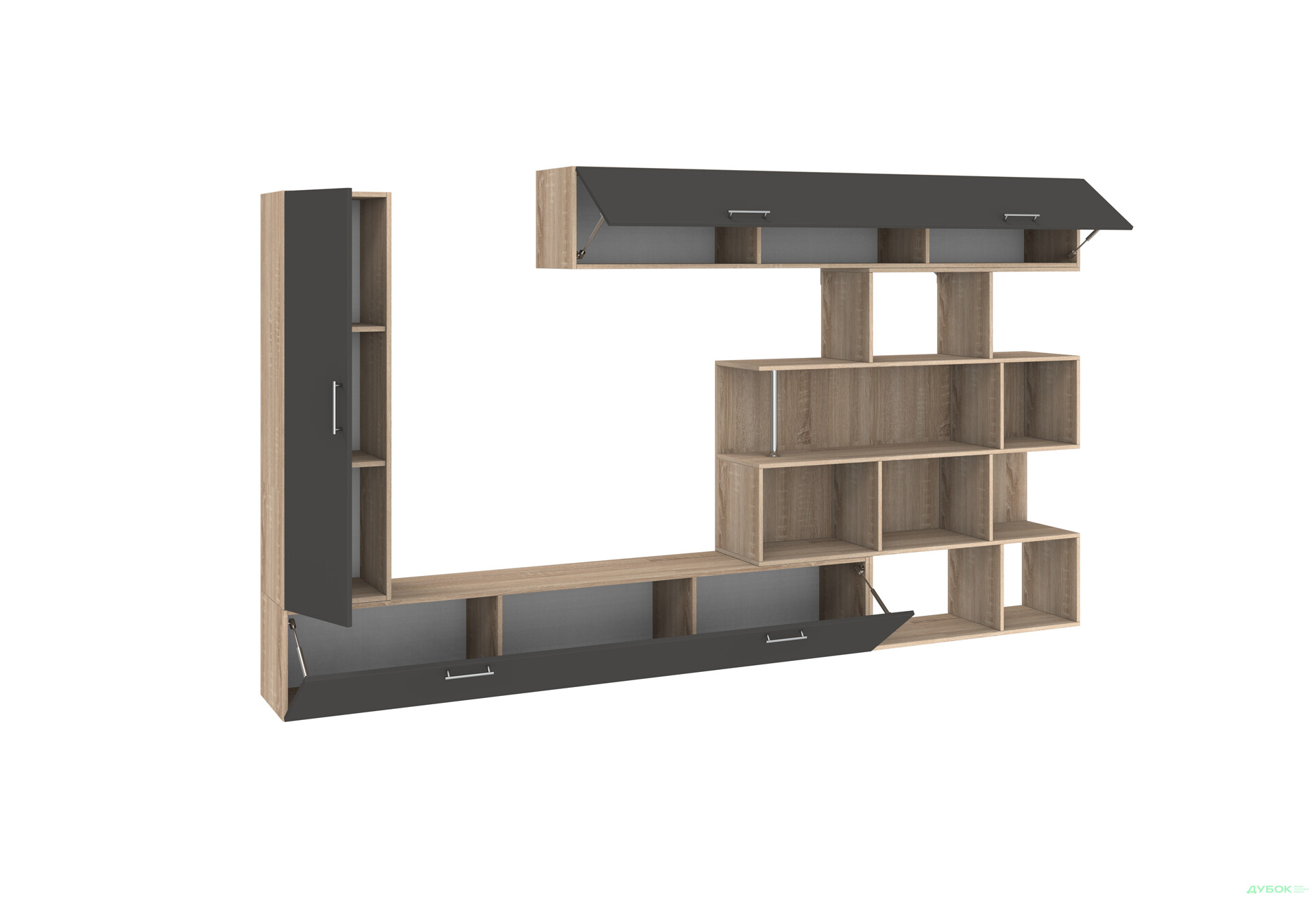 Изображение 3 - Стенка Киевский стандарт Галатея Д 305 см дуб сонома / антрацит
