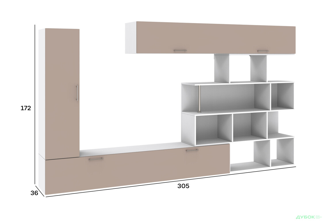 Изображение 4 - Стенка Киевский стандарт Галатея Д 305 см нимфея альба / тоффи