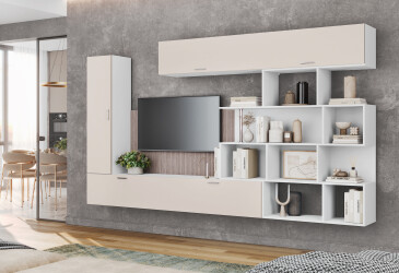 Стенка Киевский стандарт Галатея М 305 см нимфея альба / слоновая кость