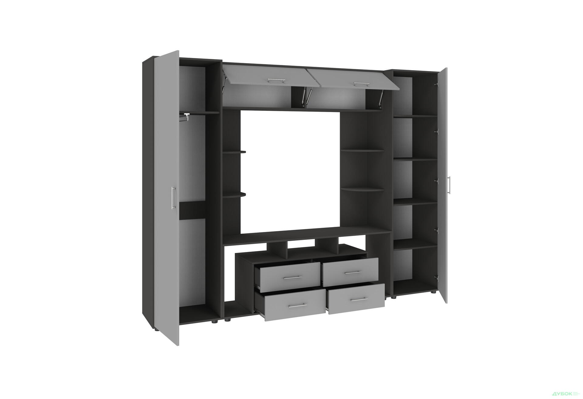 Изображение 3 - Стенка Киевский стандарт Юта Д 270 см антрацит / серая лава