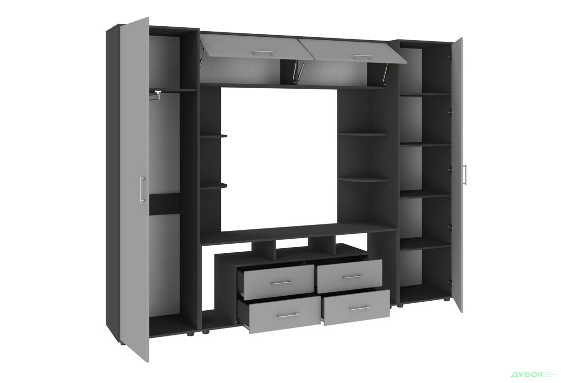 Изображение 3 - Стенка Киевский стандарт Юта Д 270 см антрацит / серая лава