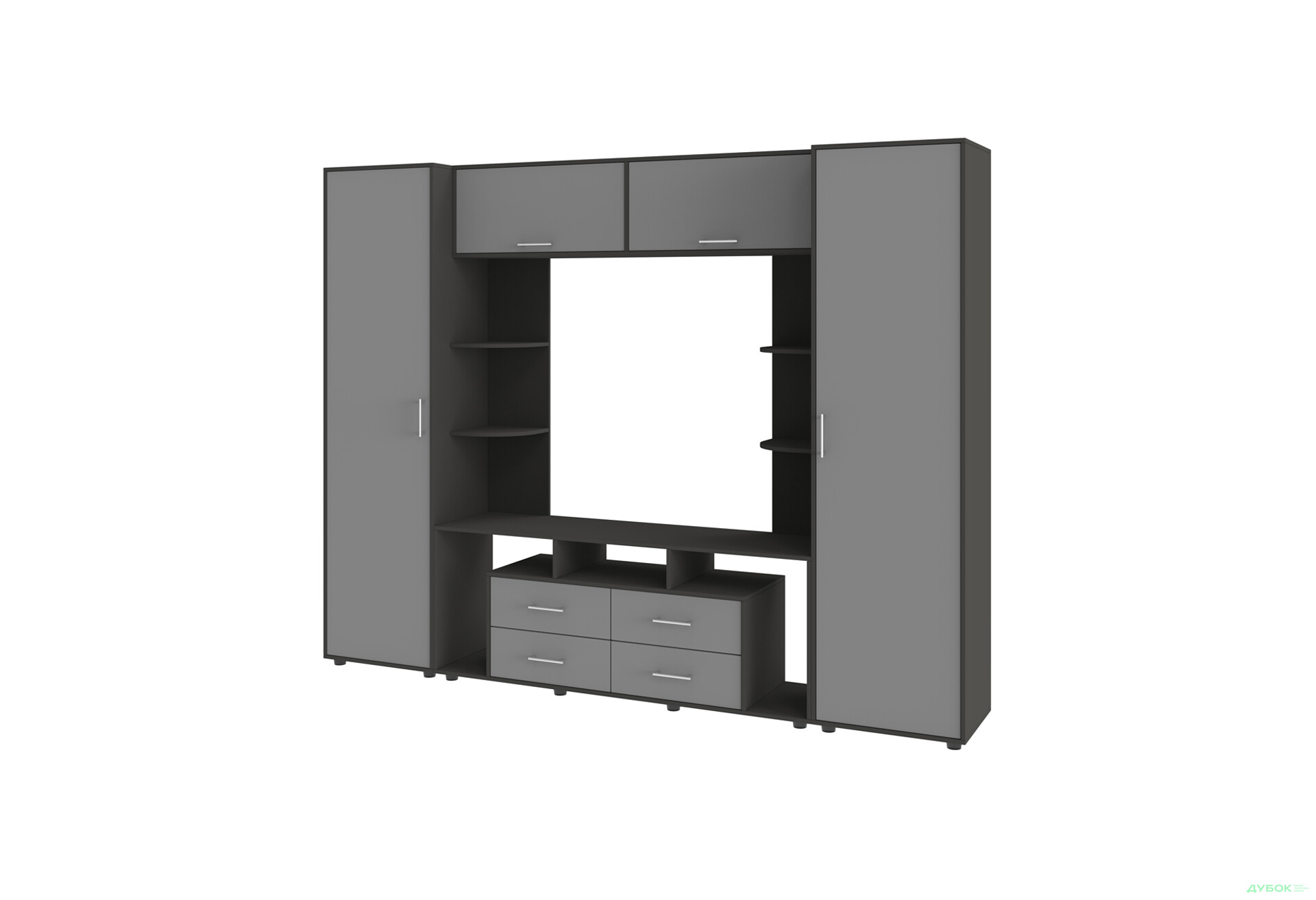 Изображение 1 - Стенка Киевский стандарт Юта Д 270 см антрацит / серая лава