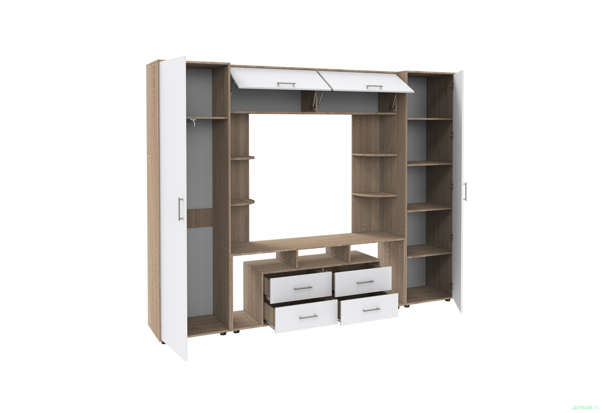 Изображение 3 - Стенка Киевский стандарт Юта Д 270 см дуб сонома / нимфея альба