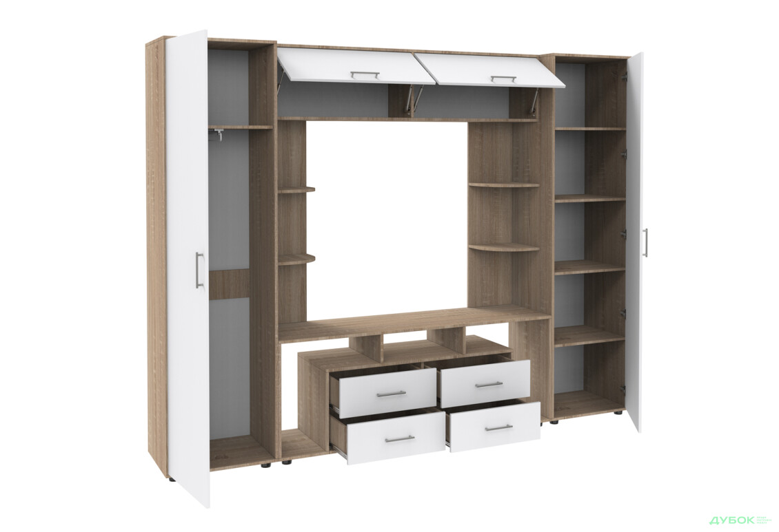 Изображение 3 - Стенка Киевский стандарт Юта Д 270 см дуб сонома / нимфея альба