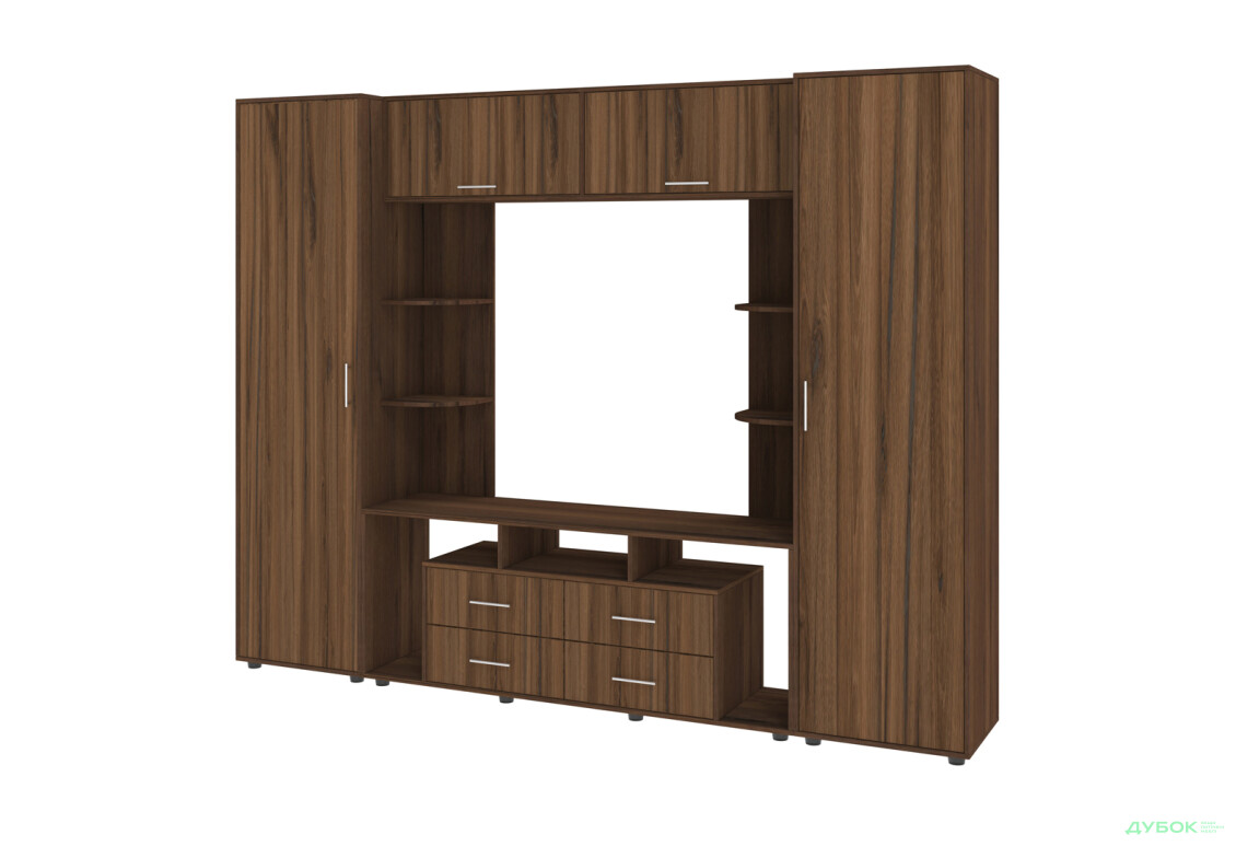 Стенка Киевский стандарт Юта Д 270 см орех макадамия / дуб ливорно