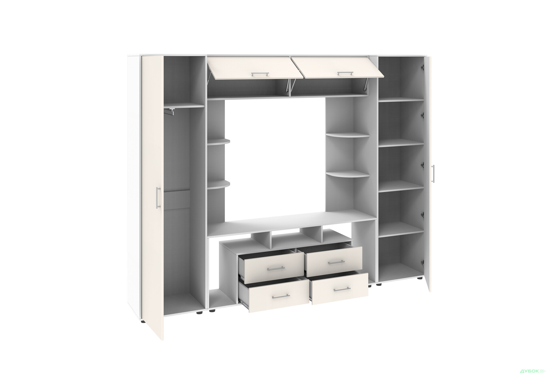 Зображення 3 - Стінка Київський стандарт Юта М 270 см німфея альба / слонова кістка