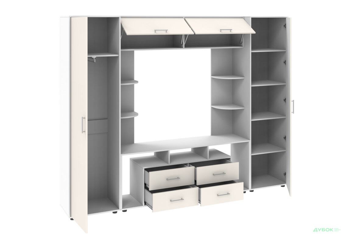 Зображення 3 - Стінка Київський стандарт Юта М 270 см німфея альба / слонова кістка