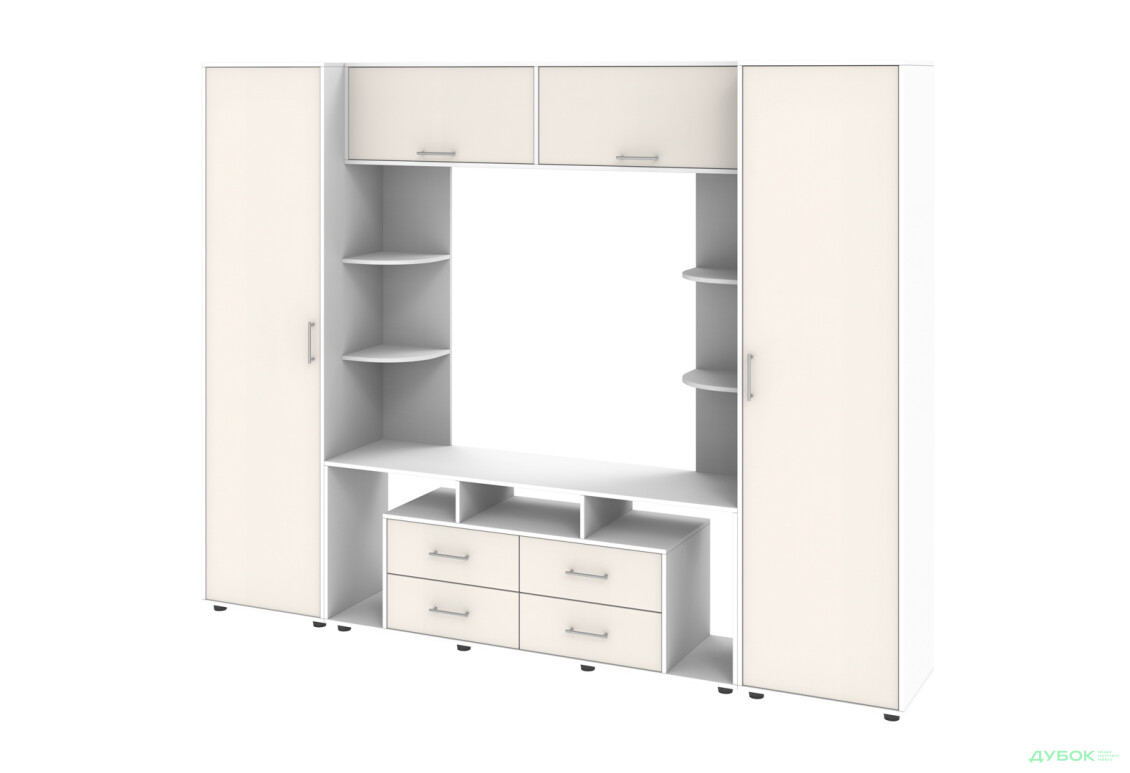 Стінка Київський стандарт Юта М 270 см німфея альба / слонова кістка