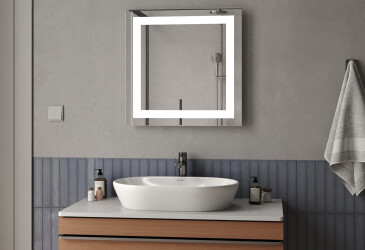 Зеркало Милан 700х700 кнопка Moreli