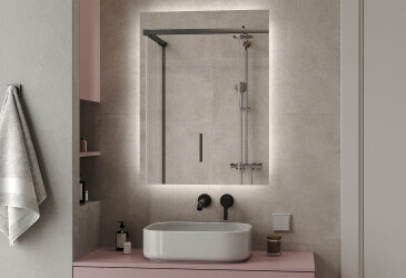 Зеркало Сан-Паулу 1000х800 кнопка Moreli