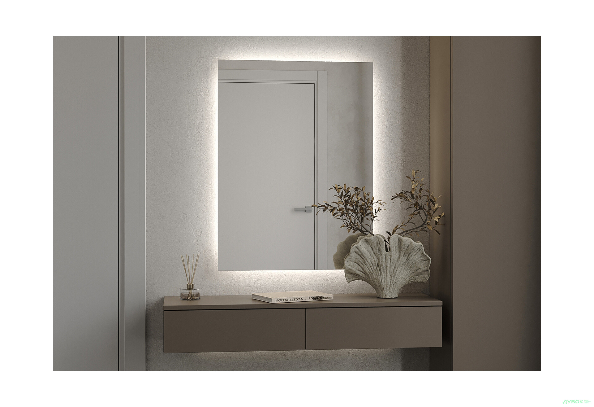 Изображение 1 - Зеркало Сан-Паулу 1200х600 кнопка Moreli