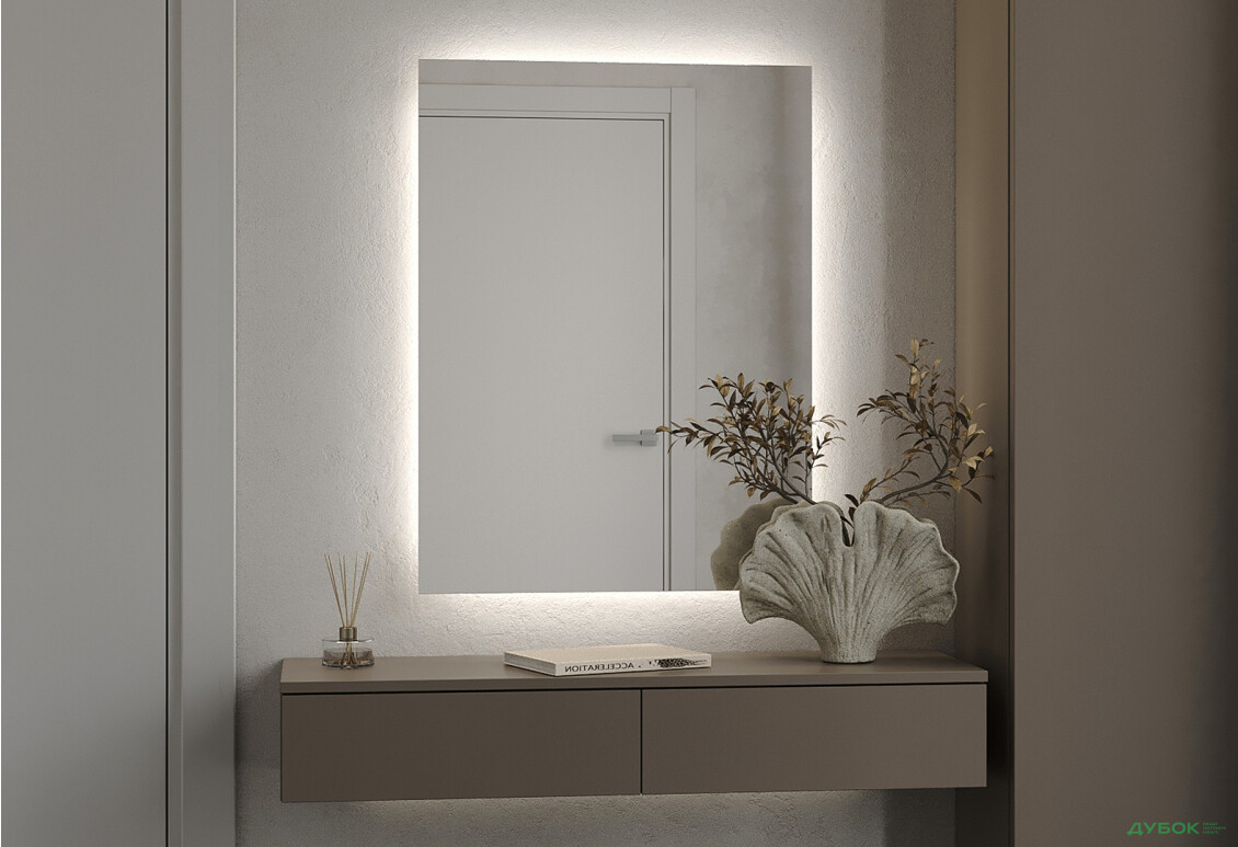 Зеркало Сан-Паулу 1200х600 кнопка Moreli