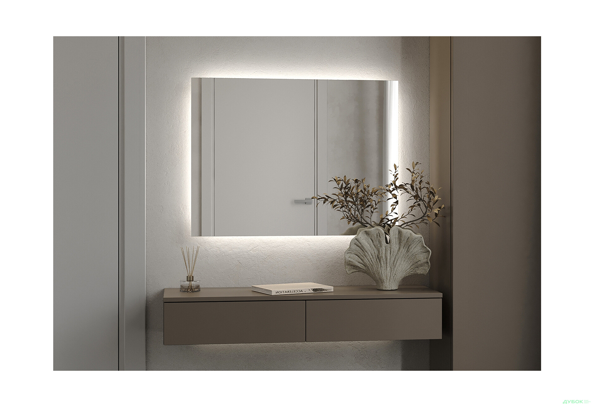 Изображение 2 - Зеркало Сан-Паулу 1200х600 кнопка Moreli