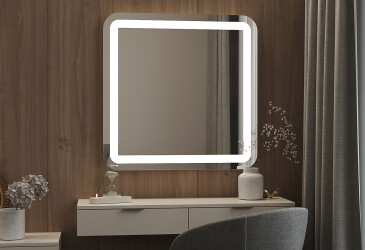 Зеркало София 700х700 кнопка Moreli