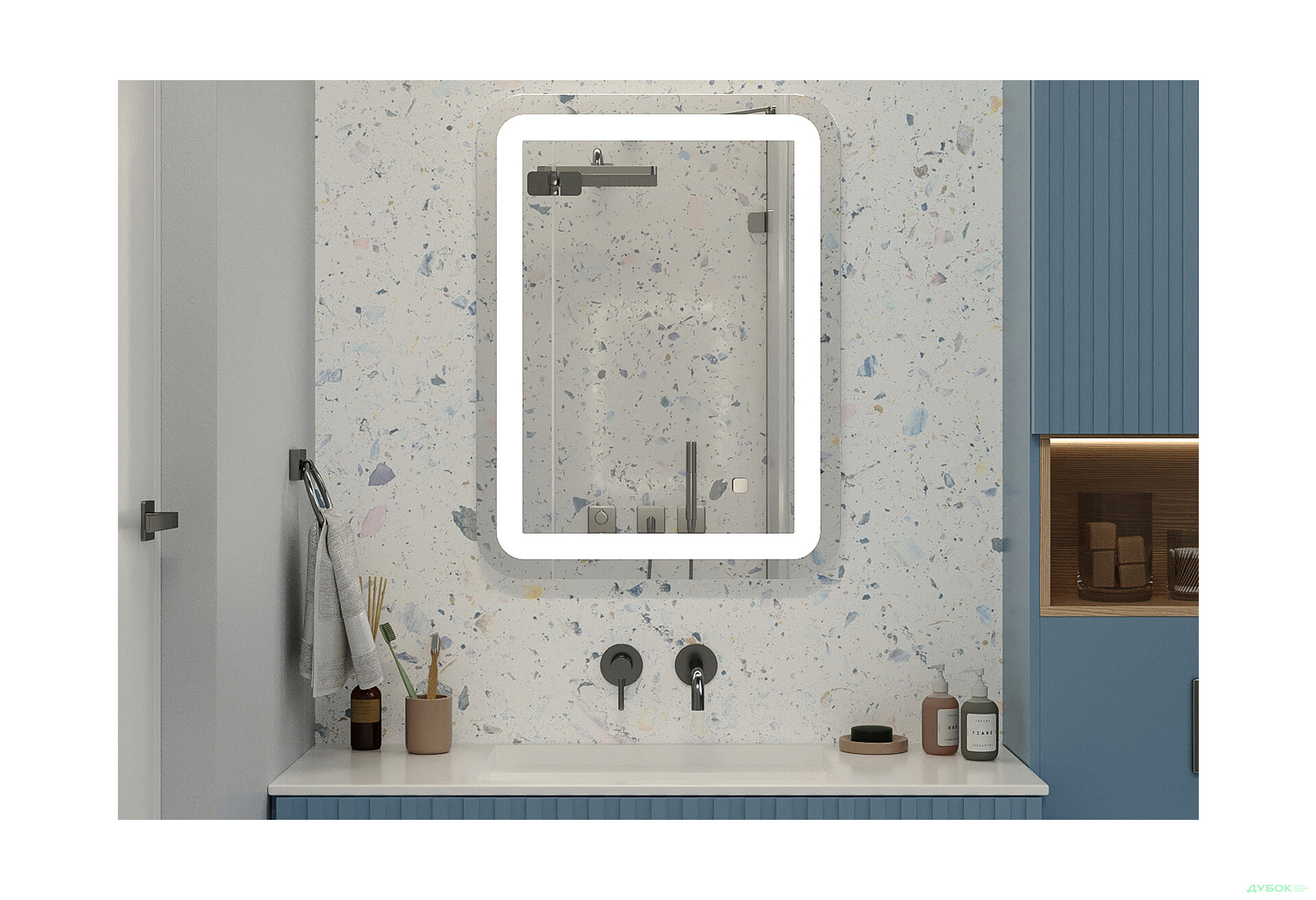 Зображення 3 - Дзеркало Софія 800х600 кнопка Moreli