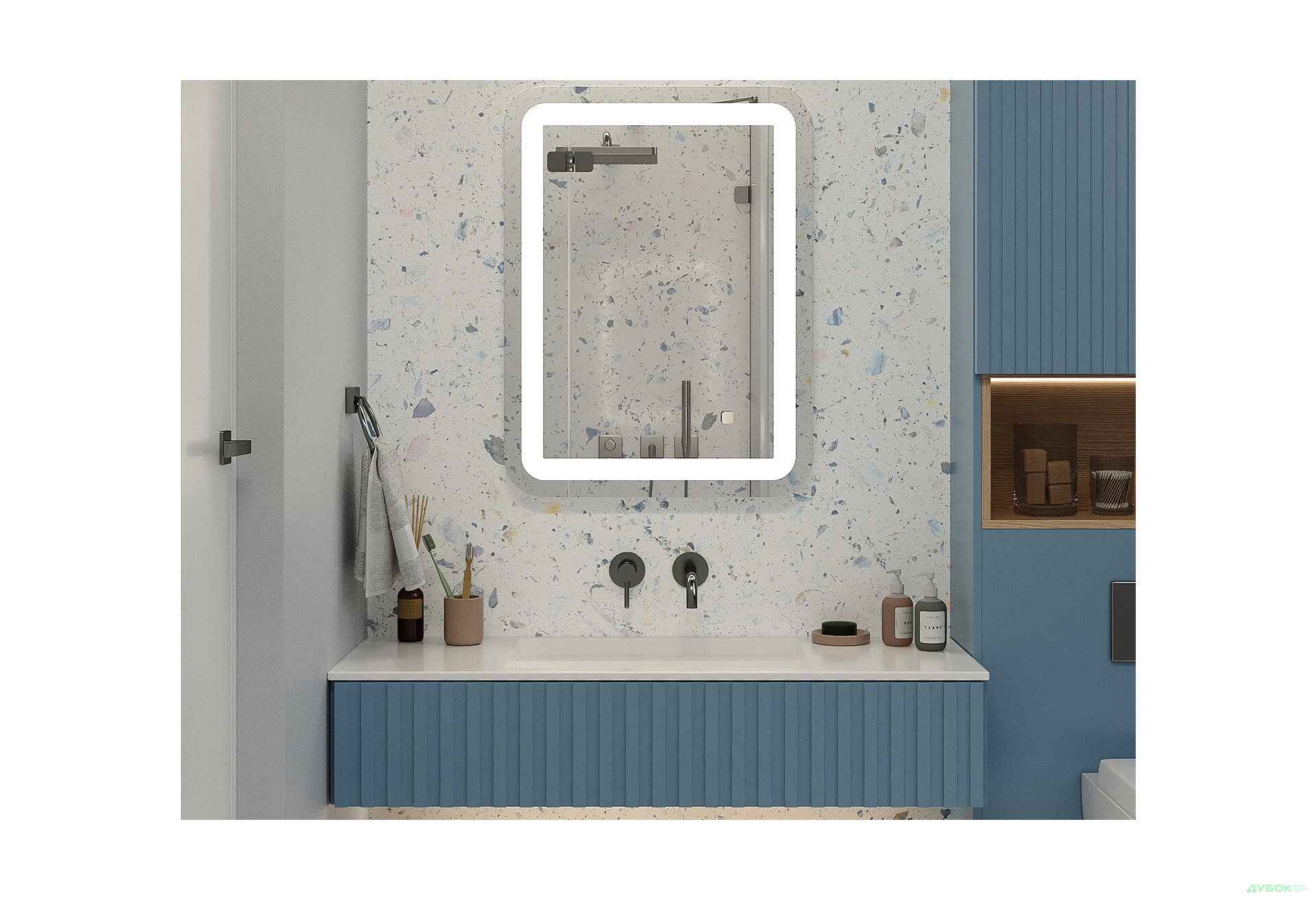 Зображення 4 - Дзеркало Софія 800х600 кнопка Moreli