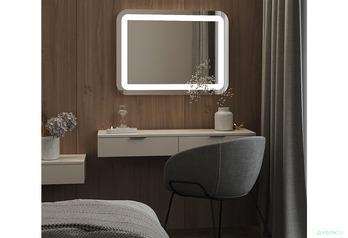 Зображення 2 - Дзеркало Софія 800х600 кнопка Moreli