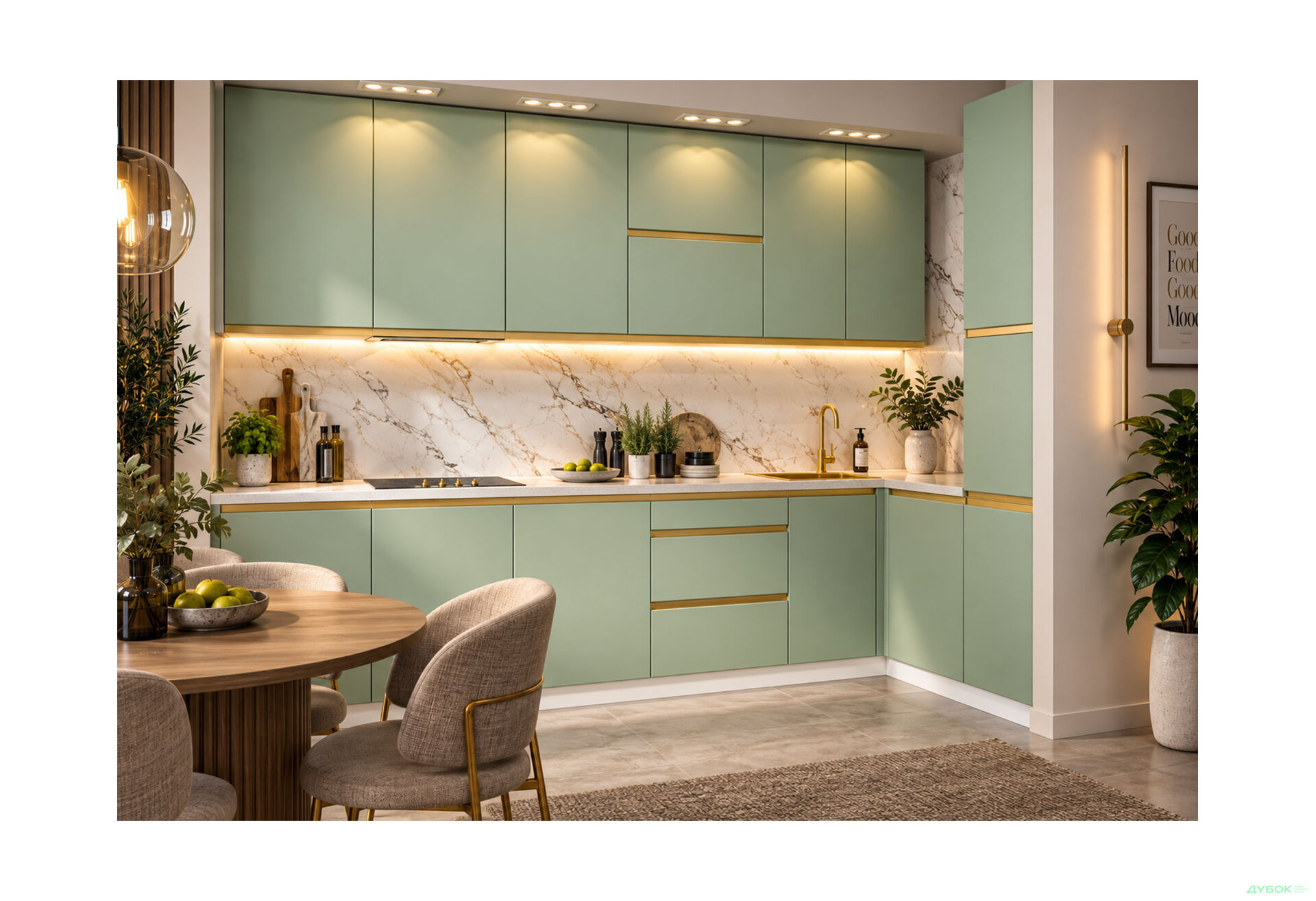 Зображення 1 - Кухня Прайм / Prime 350х140 см, зелений