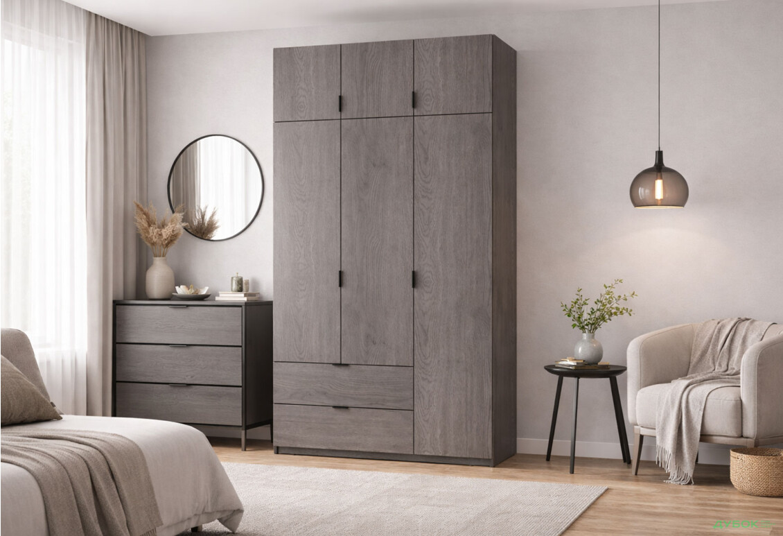 Зображення 2 - Шафа Doros Лукас 3-дверна з антресоллю 120 см канноло